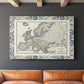 Bordered Map of Europe - Canvas Art Print