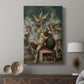 Canvas art print featuring a classical image with muscular forms and balanced design displayed in a modern interior space.
