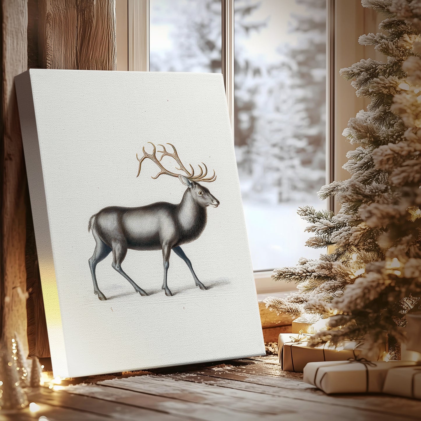 Frostlit Blessing of Hearth - Canvas Art Print