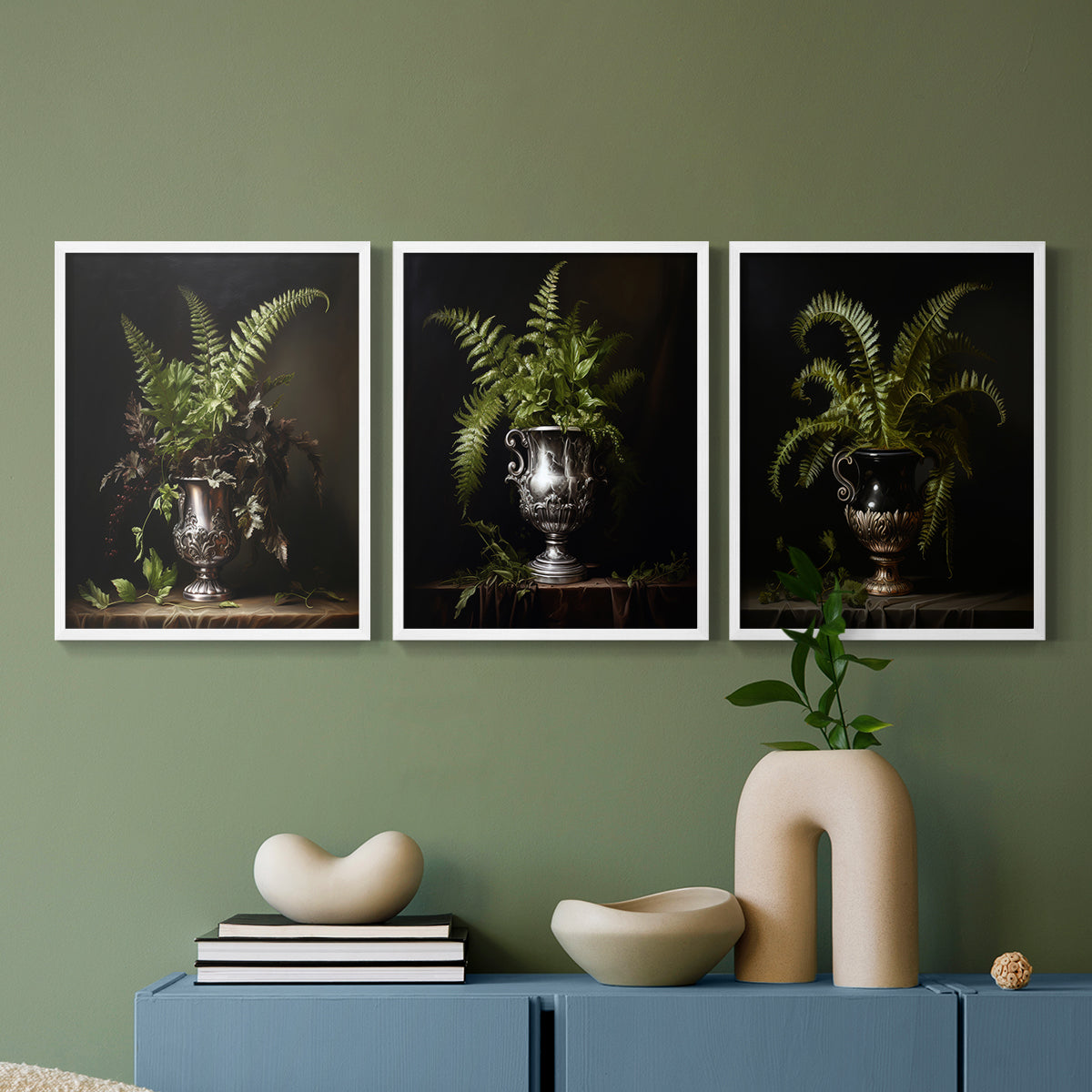 Floral Study Series LXXI - Restickable Framed Art Set