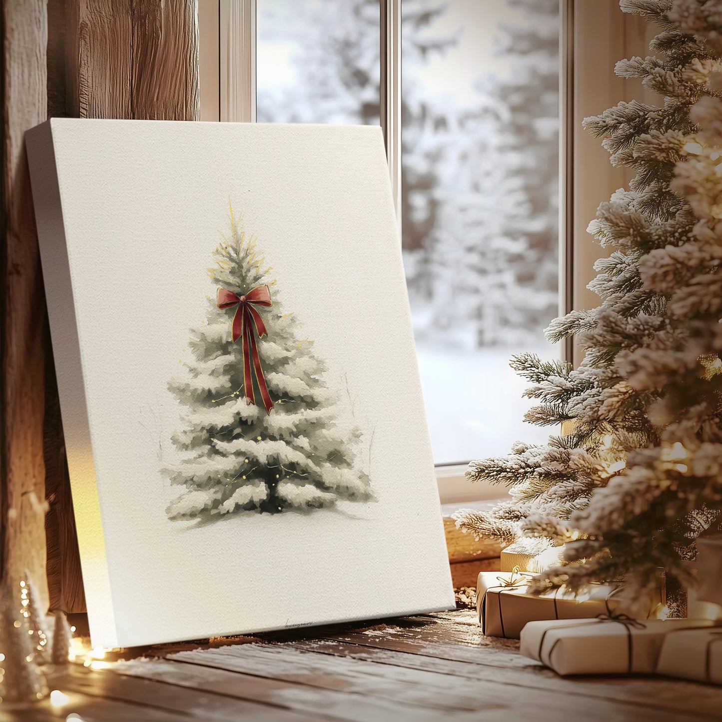 Dawn of Snowwhite Night - Canvas Art Print