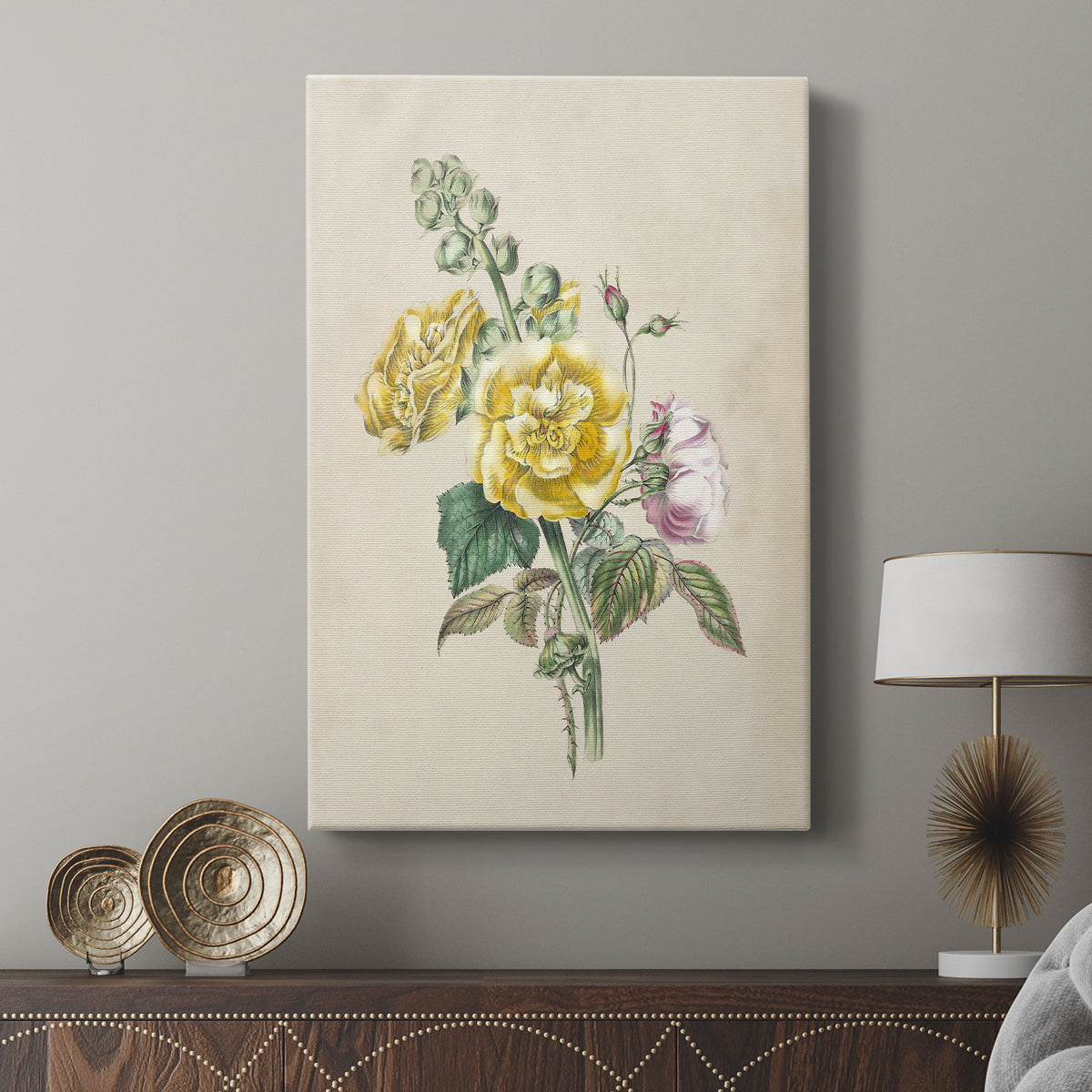 Antique Garden Bouquet II - Canvas Art Print
