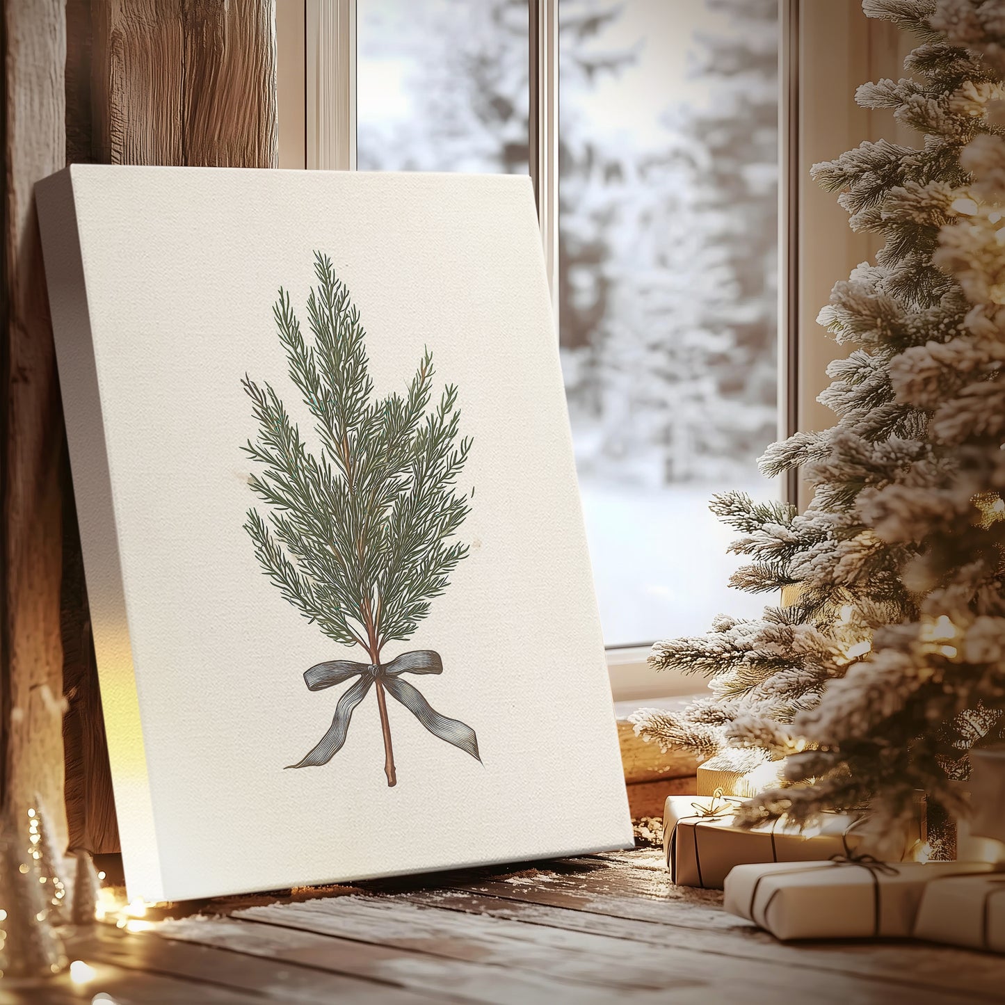 Frostlit Dusk Whisper - Canvas Art Print