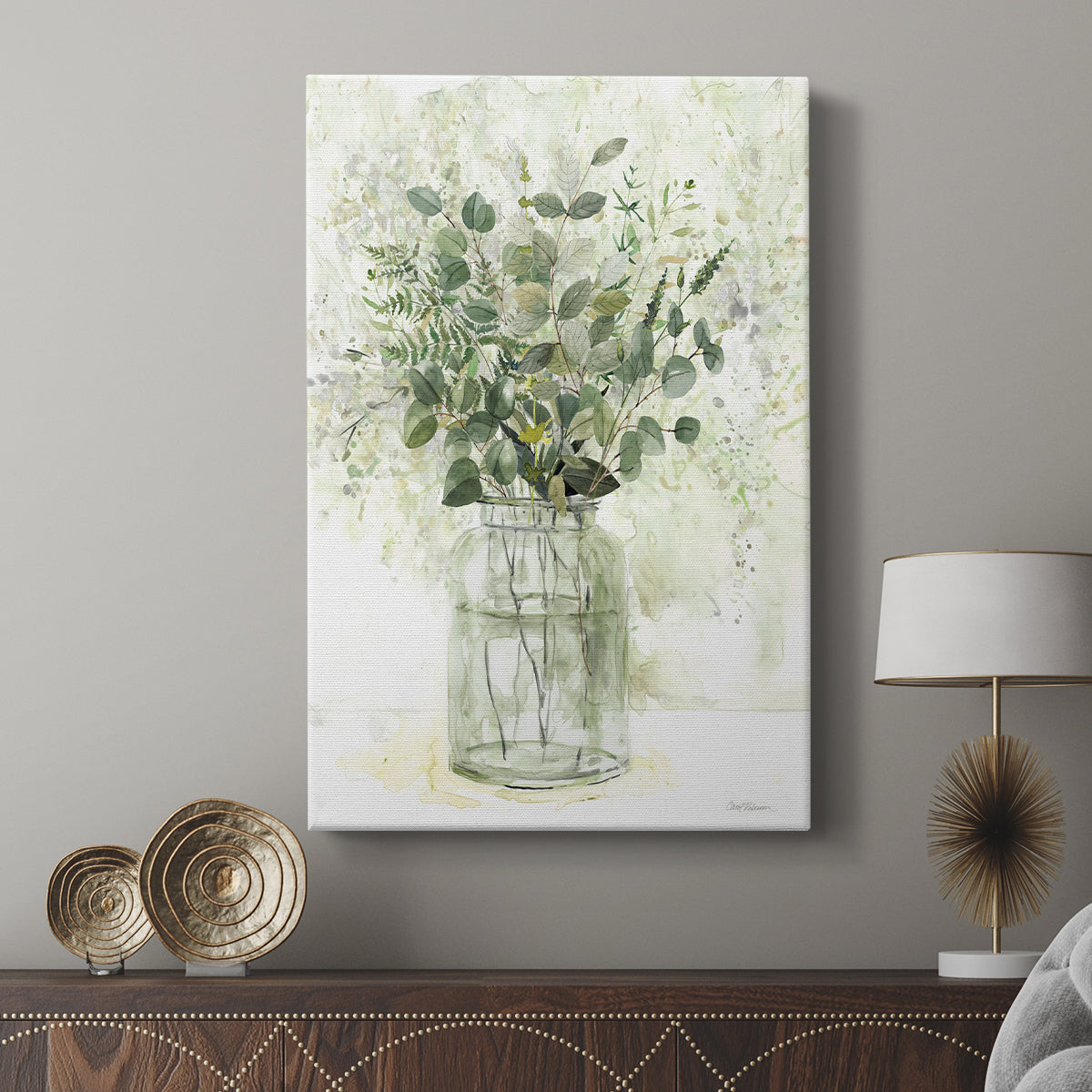 Delicate Greenery II - Canvas Art Print