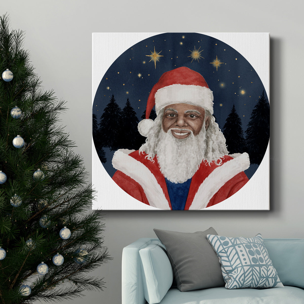 Celestial Christmas Collection C-Premium Gallery Wrapped Canvas - Ready to Hang