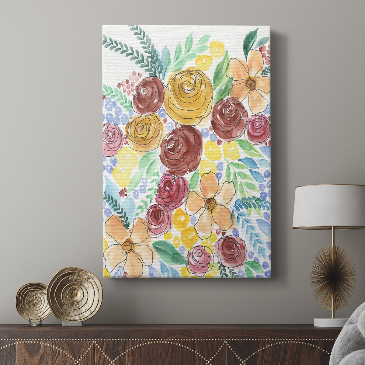 Flower Carousel II - Canvas Art Print