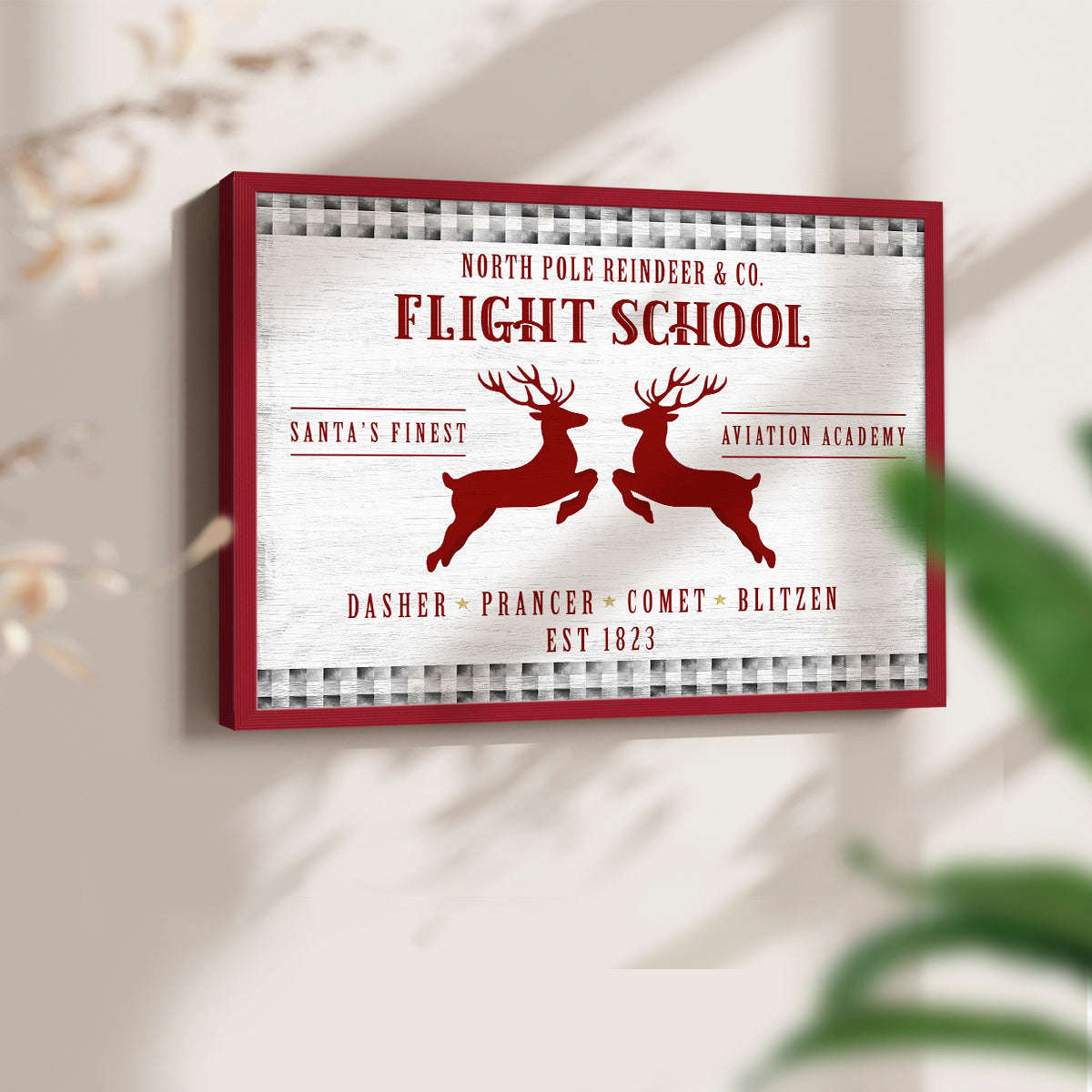 45162,north pole,reindeer,flight school,santa,aviation,academy,christmas,holiday,decor,sign,festive,winter,animals,training,elves,charming,playful,red,white,established,education,seasonal,holiday cheer,children,magic,snow,whimsical,creativity,tradition,art,celebrations,joy,spirit,unique,design,fun,imaginative,graphic,attraction,entertainment,character,Re-stickable,Landscape & Nature