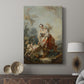 Canvas art print featuring a gentle interior moment with family interaction displayed in a modern interior space.