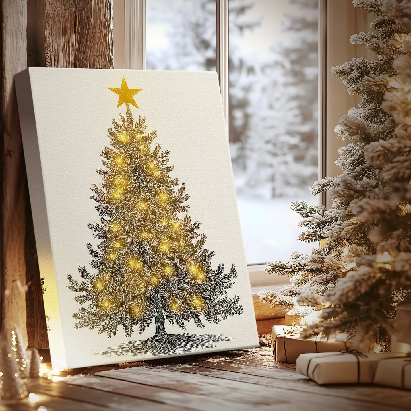 Dusk of Gilded Snow - Canvas Art Print