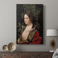Canvas art print featuring a classical portrait with subtle light and detailed rendering displayed in a modern interior space.