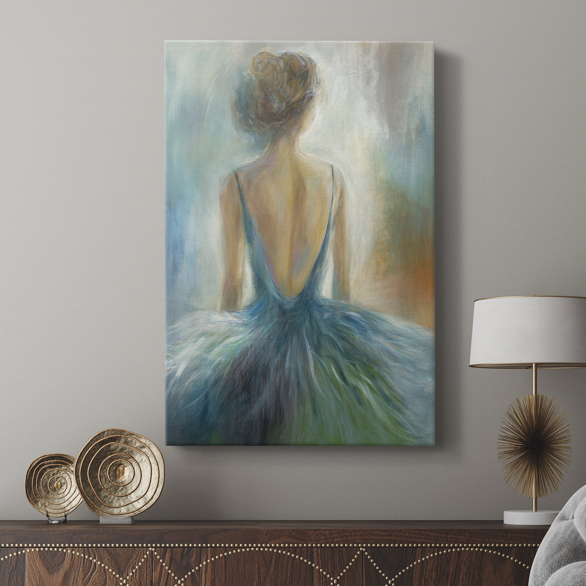 Lady in Blue - Canvas Art Print