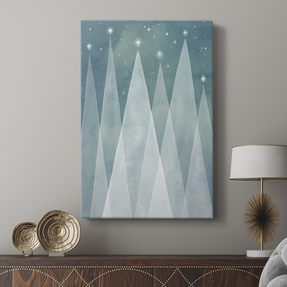 Mod Evergreens II - Canvas Art Print