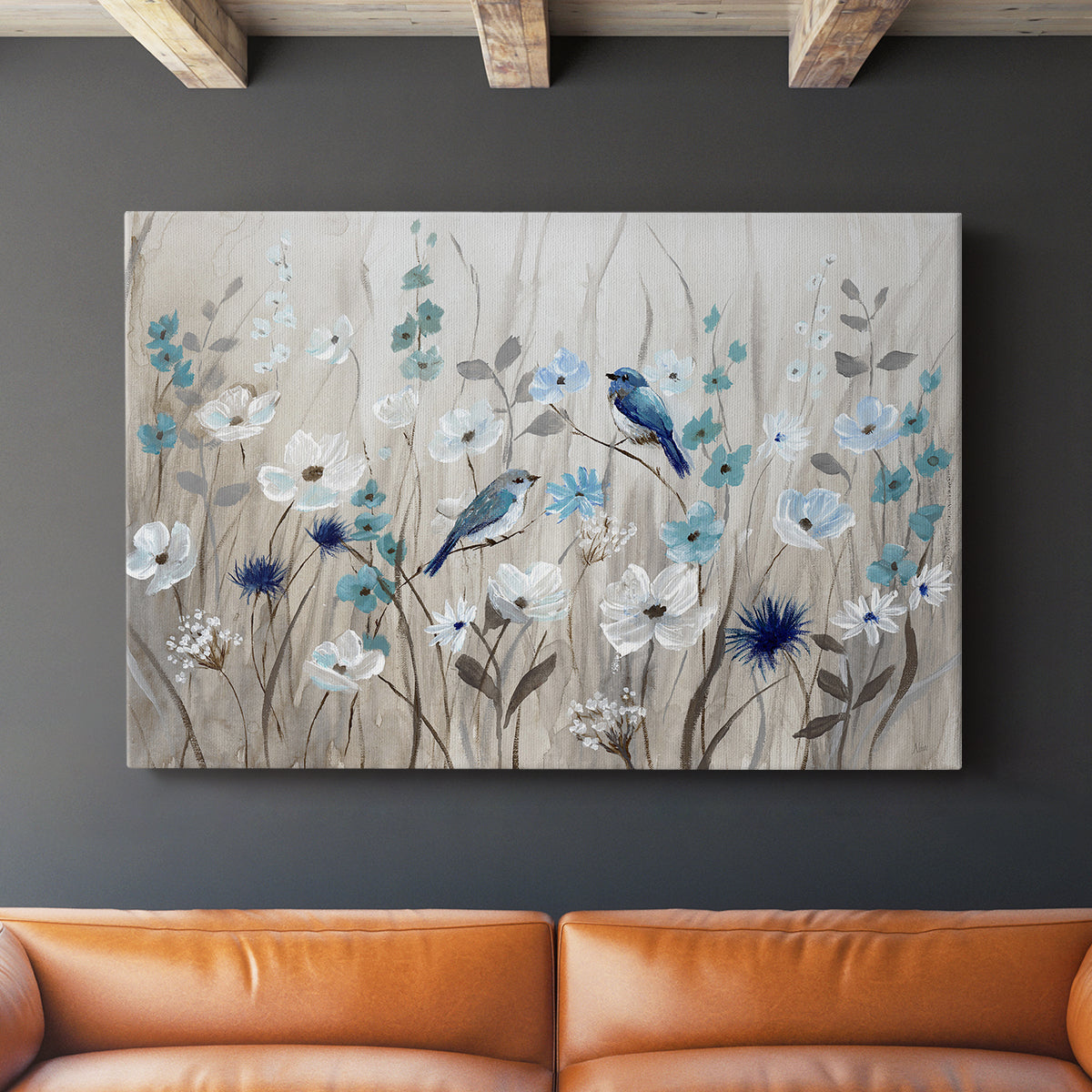 Bluebirds in Spring - Canvas Art Print