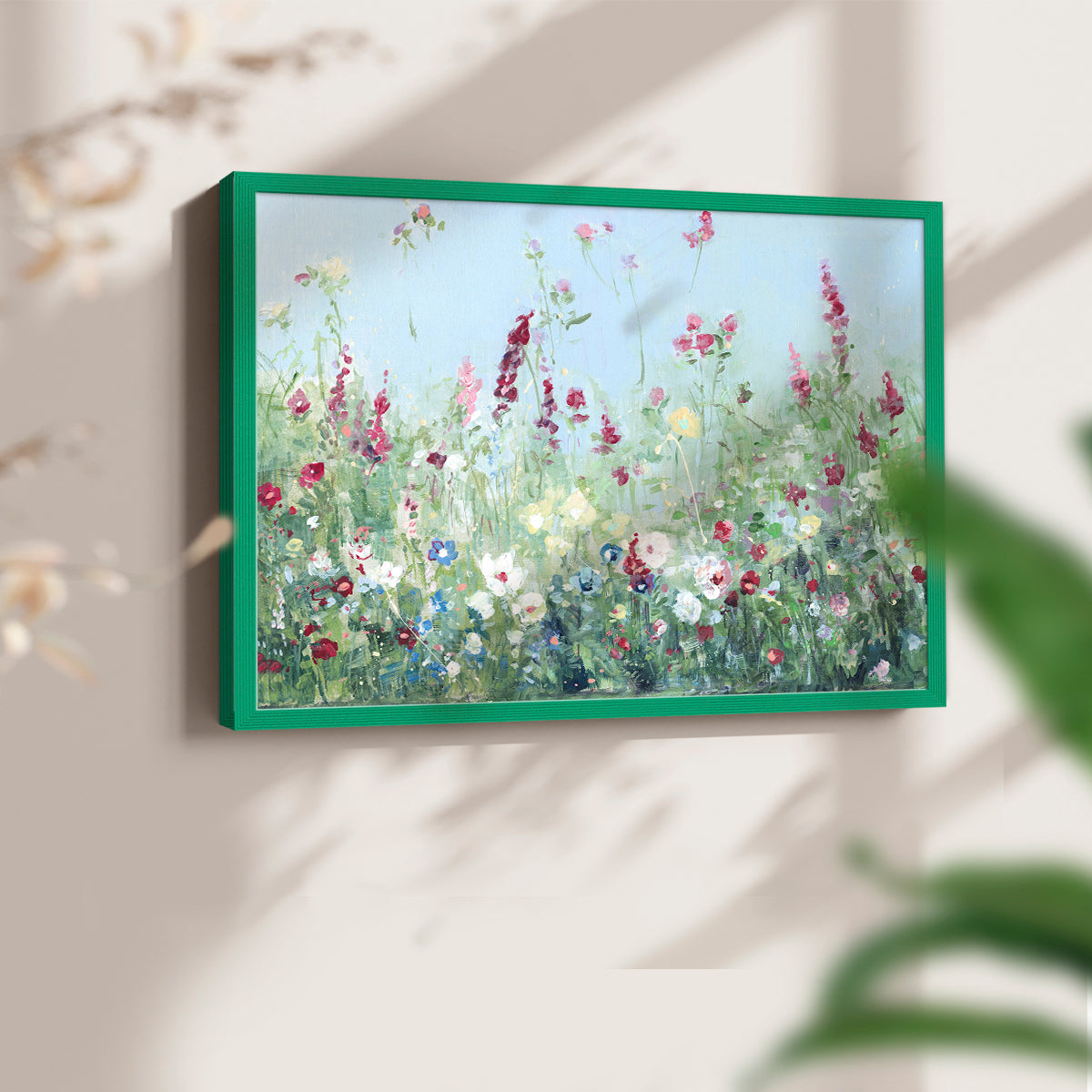 44433,wildflower,painting,landscape,meadow,flowers,nature,floral,tranquility,blue sky,colorful blooms,spring,artwork,garden,close-up,day scene,brush strokes,natural beauty,environment,botanical,flora,creative,serene,beauty,home decor,contemporary,visual art,scenic,summer,color palette,vivid,natural light,scenic view,inspiration,art gallery,elegant,Re-stickable,Plants & Flowers