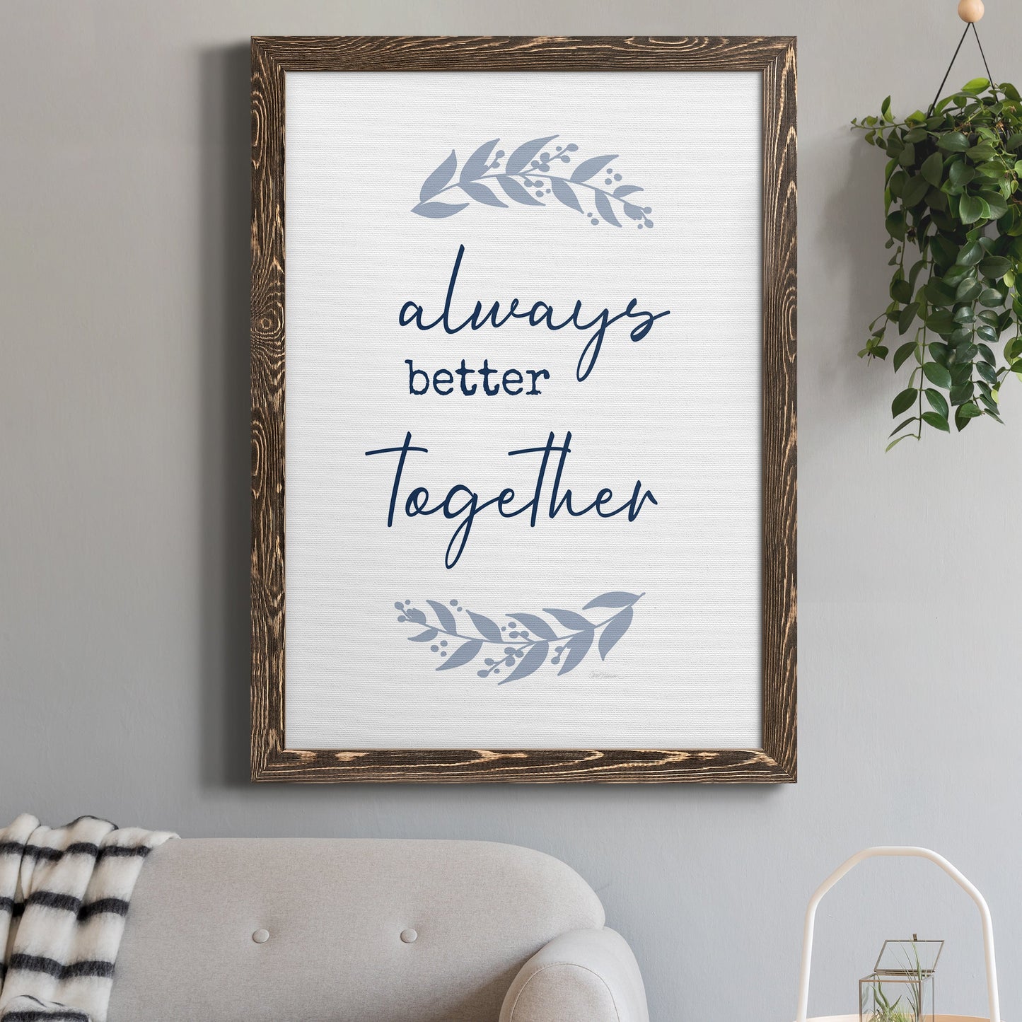 Always Together - Premium Canvas Framed in Barnwood - Ready to Hang