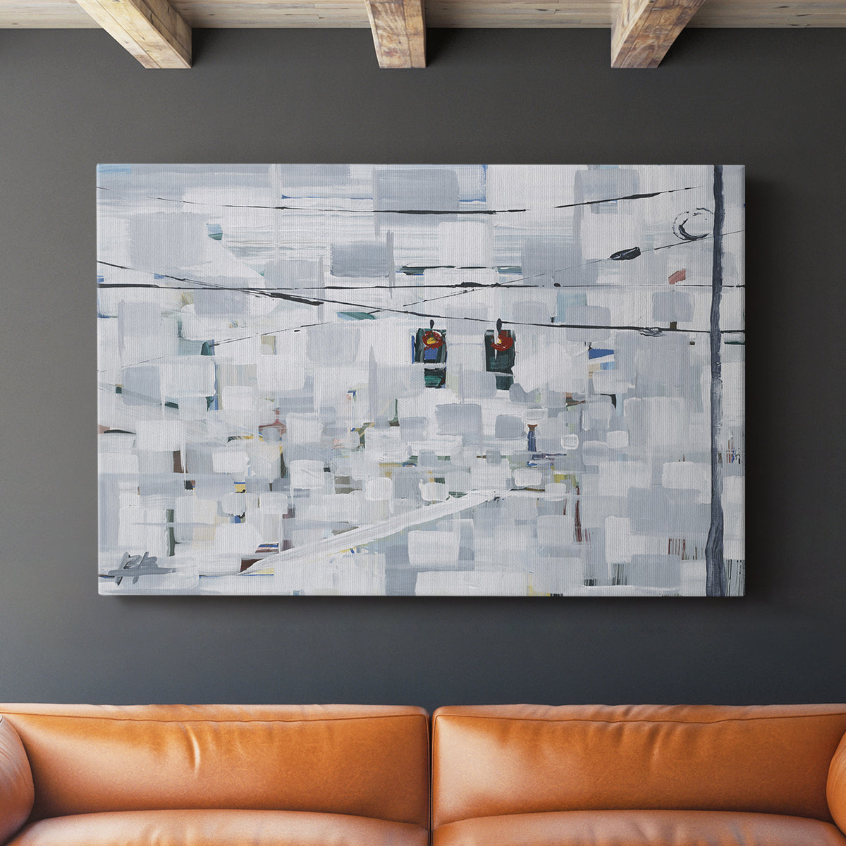 Stop on White - Canvas Art Print