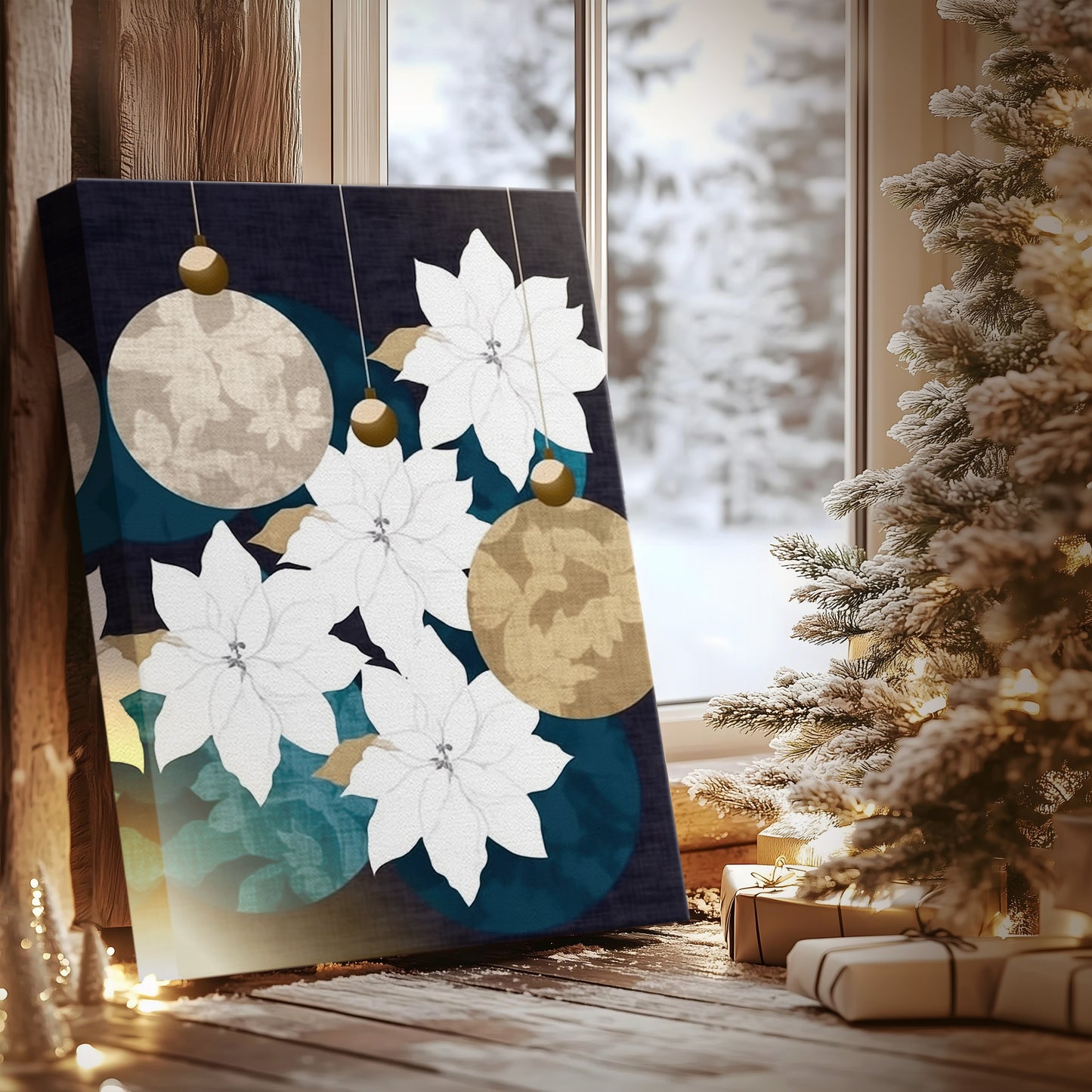 Pale Winter Blessing of Candle - Canvas Art Print