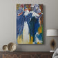 Canvas art print featuring a modern composition with fluid movement and contrast displayed in a modern interior space.