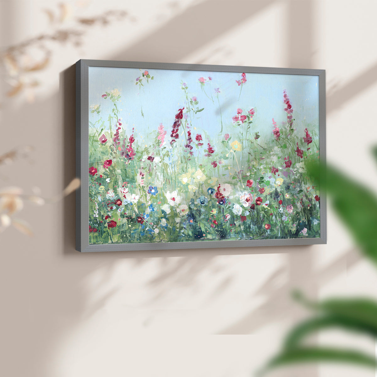 44433,wildflower,painting,landscape,meadow,flowers,nature,floral,tranquility,blue sky,colorful blooms,spring,artwork,garden,close-up,day scene,brush strokes,natural beauty,environment,botanical,flora,creative,serene,beauty,home decor,contemporary,visual art,scenic,summer,color palette,vivid,natural light,scenic view,inspiration,art gallery,elegant,Re-stickable,Plants & Flowers