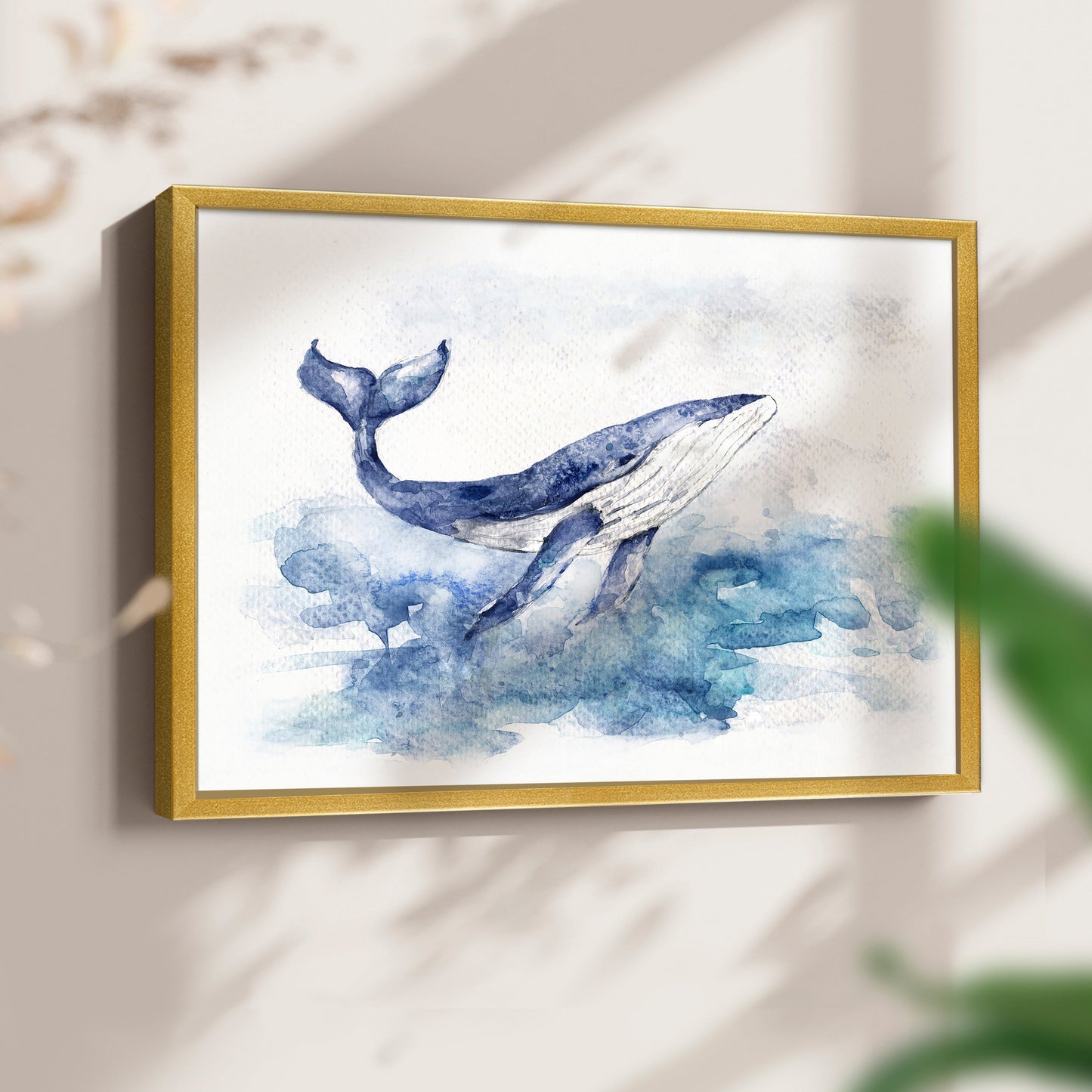 45573,whale,ocean,watercolor,painting,marine life,art,nature,blue,aquatic,surfacing,tranquil,wildlife,sea,animal,creative,illustration,water,beauty,environment,serene,ocean waves,natural habitat,fluke,graceful,peaceful,splash,oceanic,underwater,movement,glassy water,coastal,wild,ocean view,marine environment,fine art,tranquility,blue tones,fluid,Re-stickable,Nautical & Beach