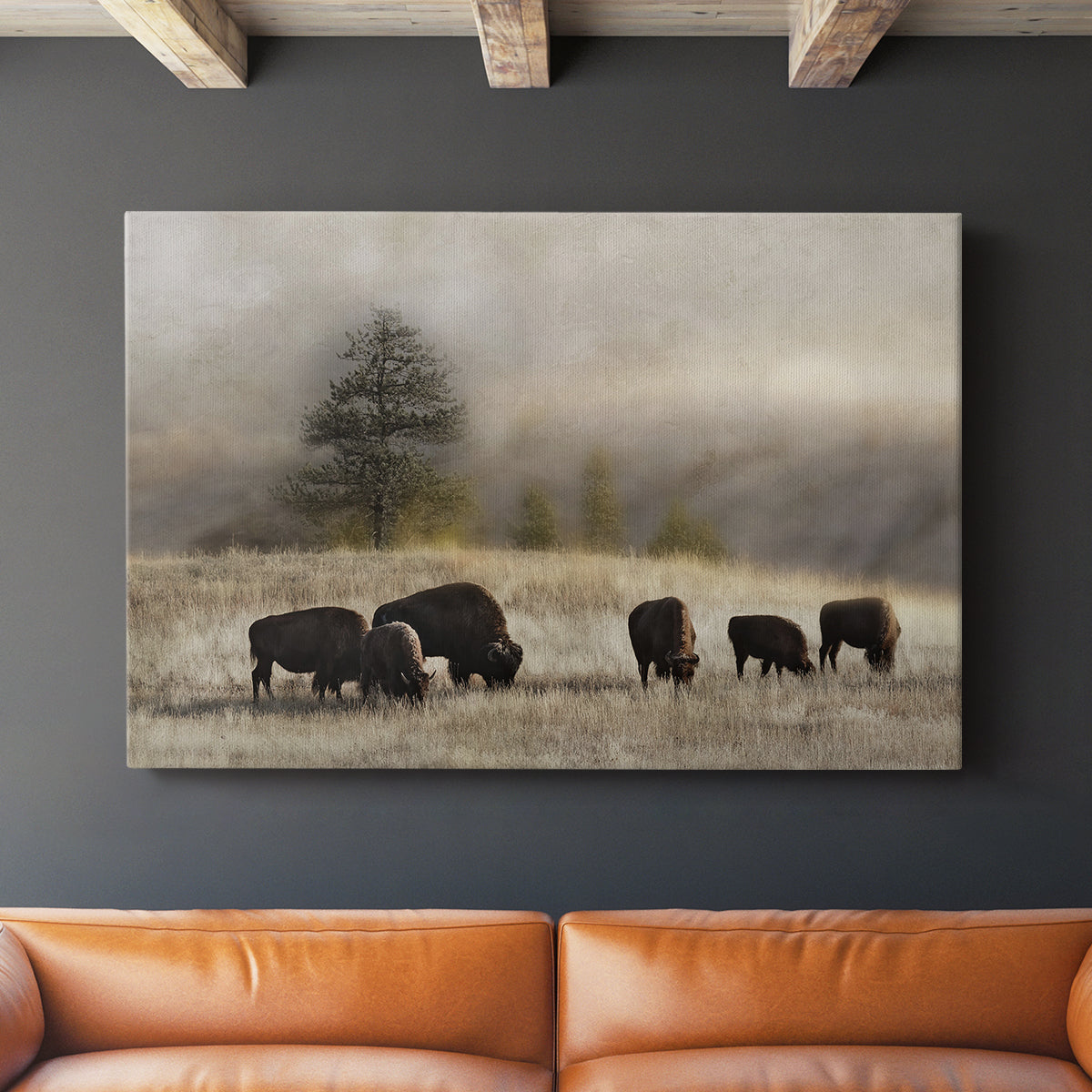 Ridge Grazing - Canvas Art Print