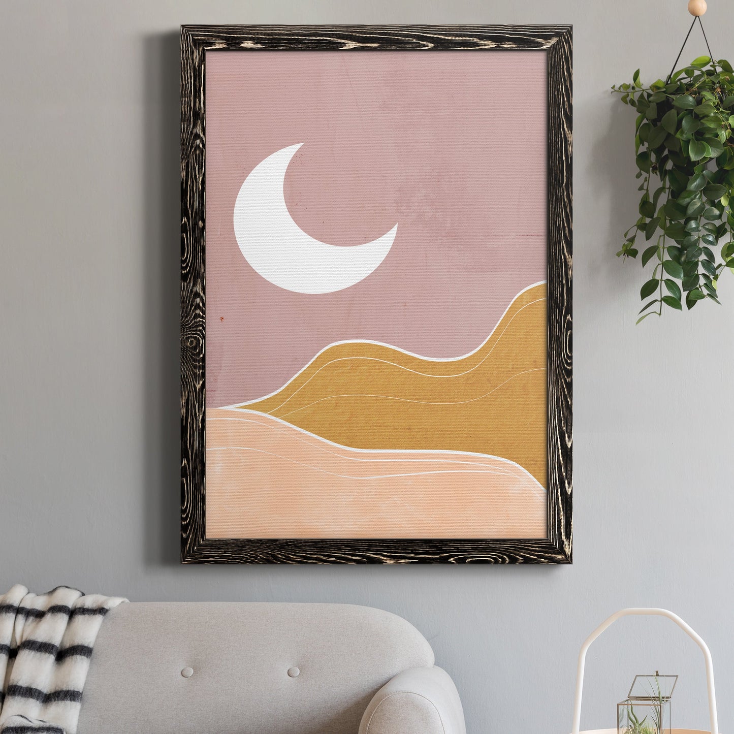 Sedona Moon - Barnwood Framed Canvas Print