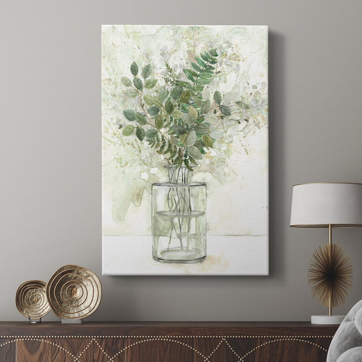 Delicate Greenery I - Canvas Art Print