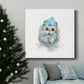 Christmas Critter Hedgehog-Premium Gallery Wrapped Canvas - Ready to Hang