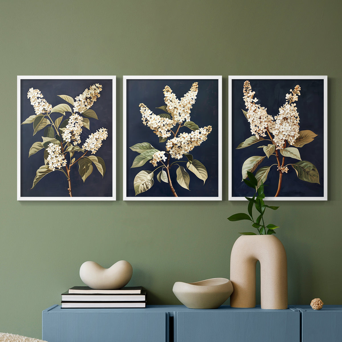 Floral Study Series LII - Restickable Framed Art Set