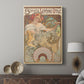 Canvas art print featuring a decorative poster with elegant lines and soft tones displayed in a modern interior space.