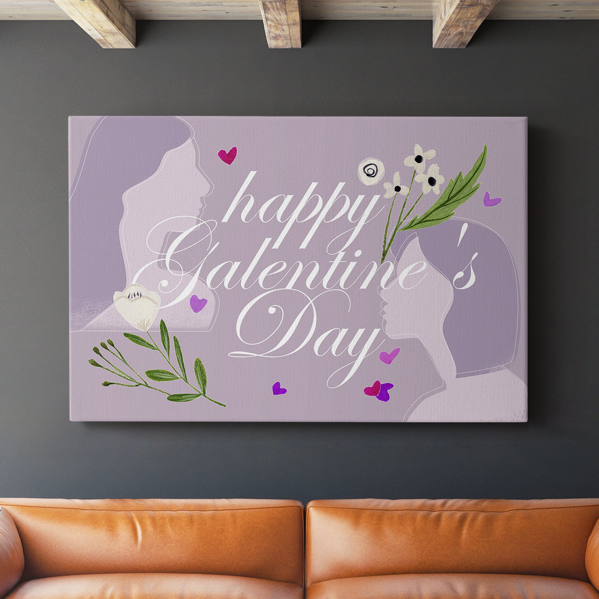 Happy Galentine's Day Collection A - Canvas Art Print