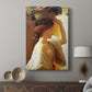 Canvas art print featuring a gentle portrait with warm tones and delicate detail displayed in a modern interior space.