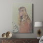 Canvas art print featuring a subtle portrait with minimal background and calm mood displayed in a modern interior space.