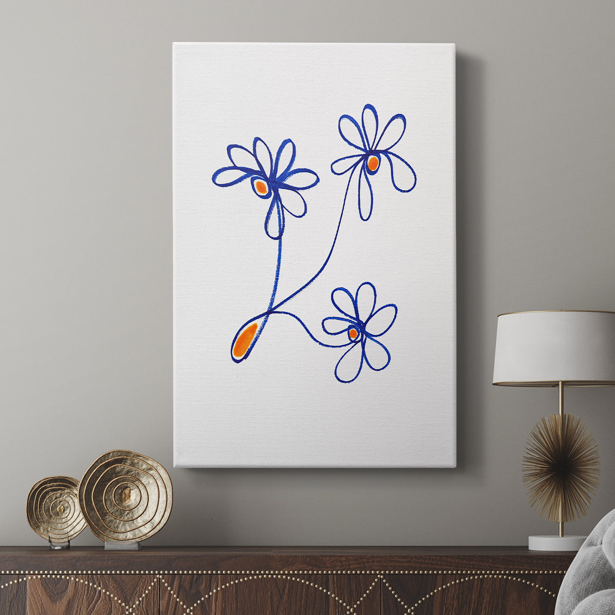 Wobbly Blooms III - Canvas Art Print