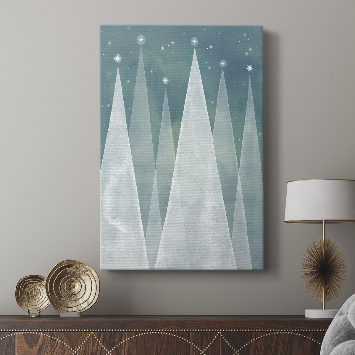 Mod Evergreens I - Canvas Art Print