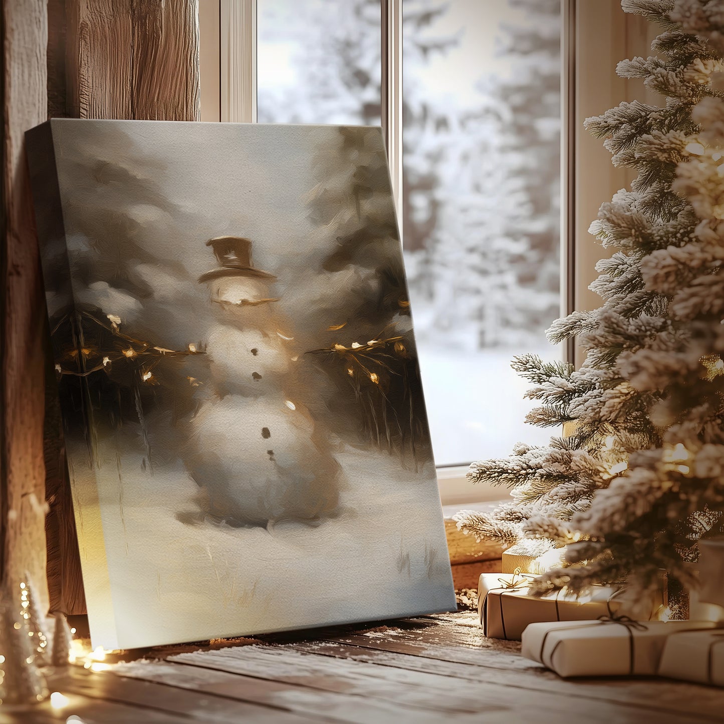 Candlelit Lantern Serenade - Canvas Art Print