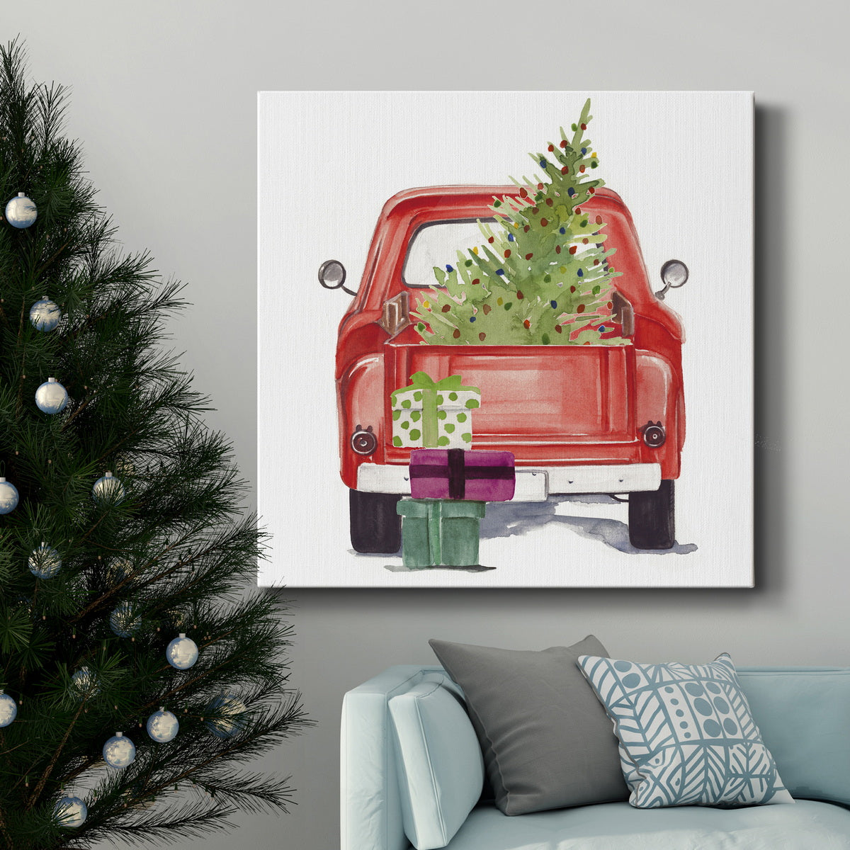 Christmas Cars III-Premium Gallery Wrapped Canvas - Ready to Hang