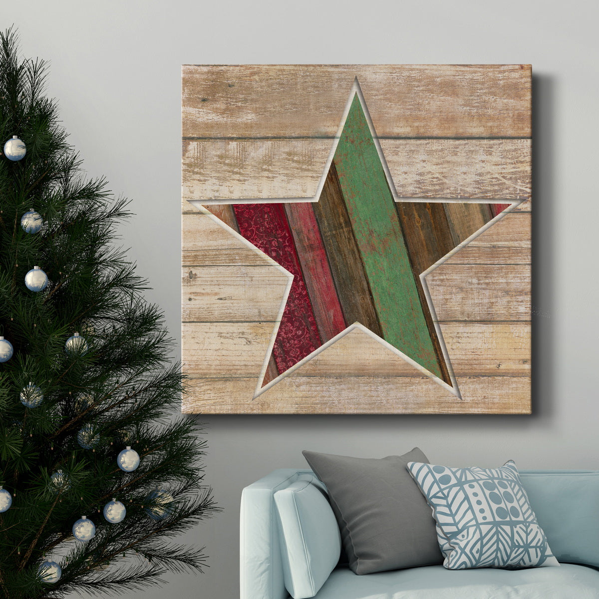 Holiday Star-Premium Gallery Wrapped Canvas - Ready to Hang