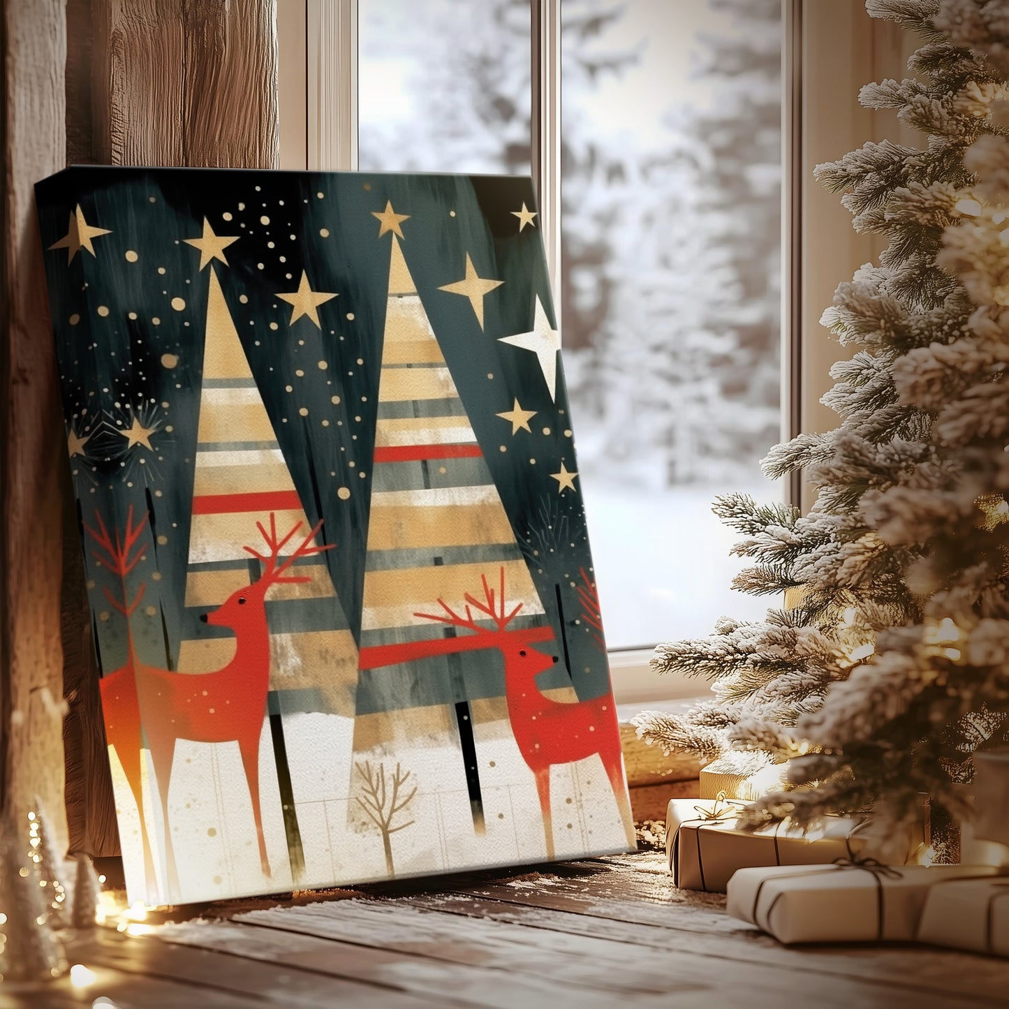Bells of Warm Lantern Carol - Canvas Art Print