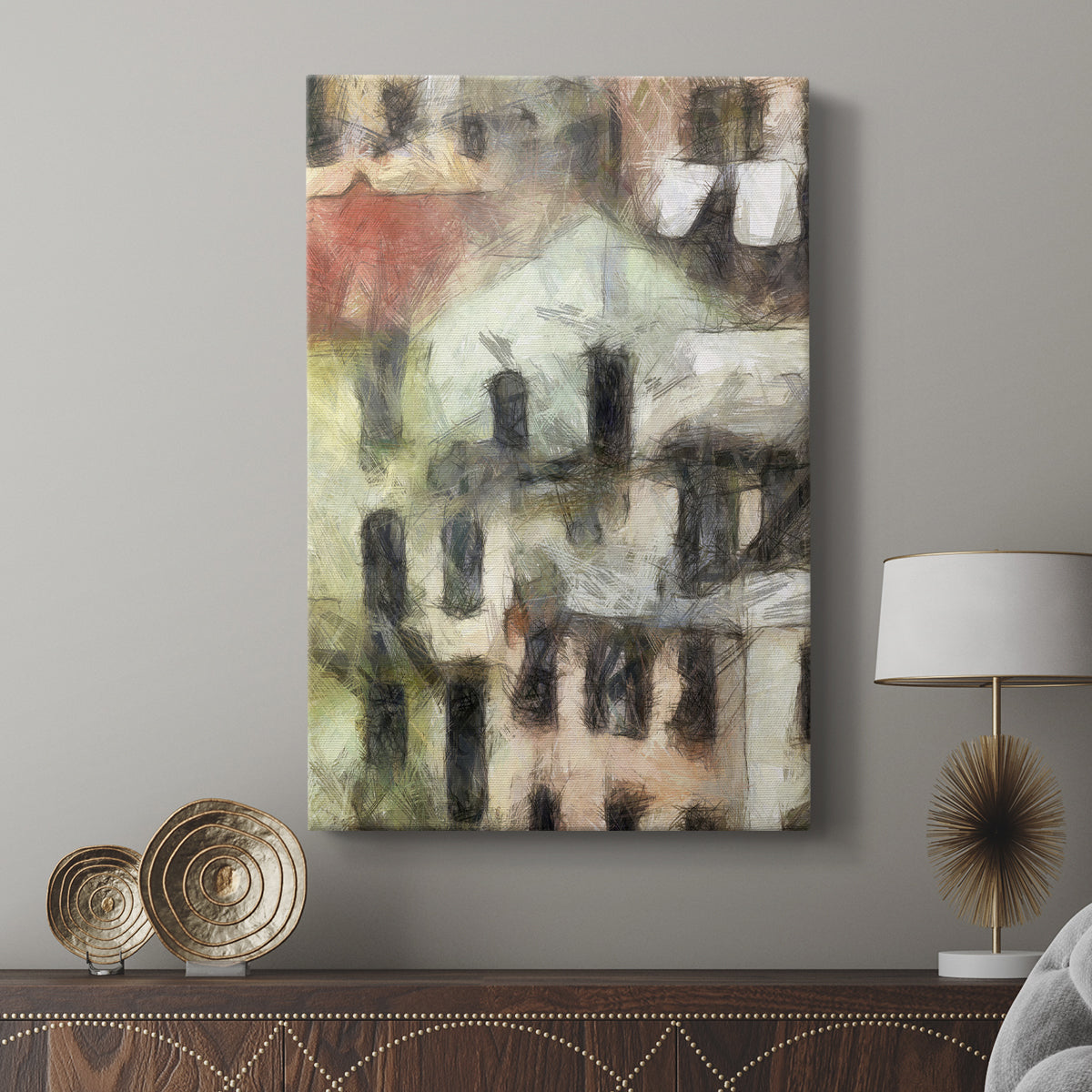 Stacked Houses II - Canvas Art Print