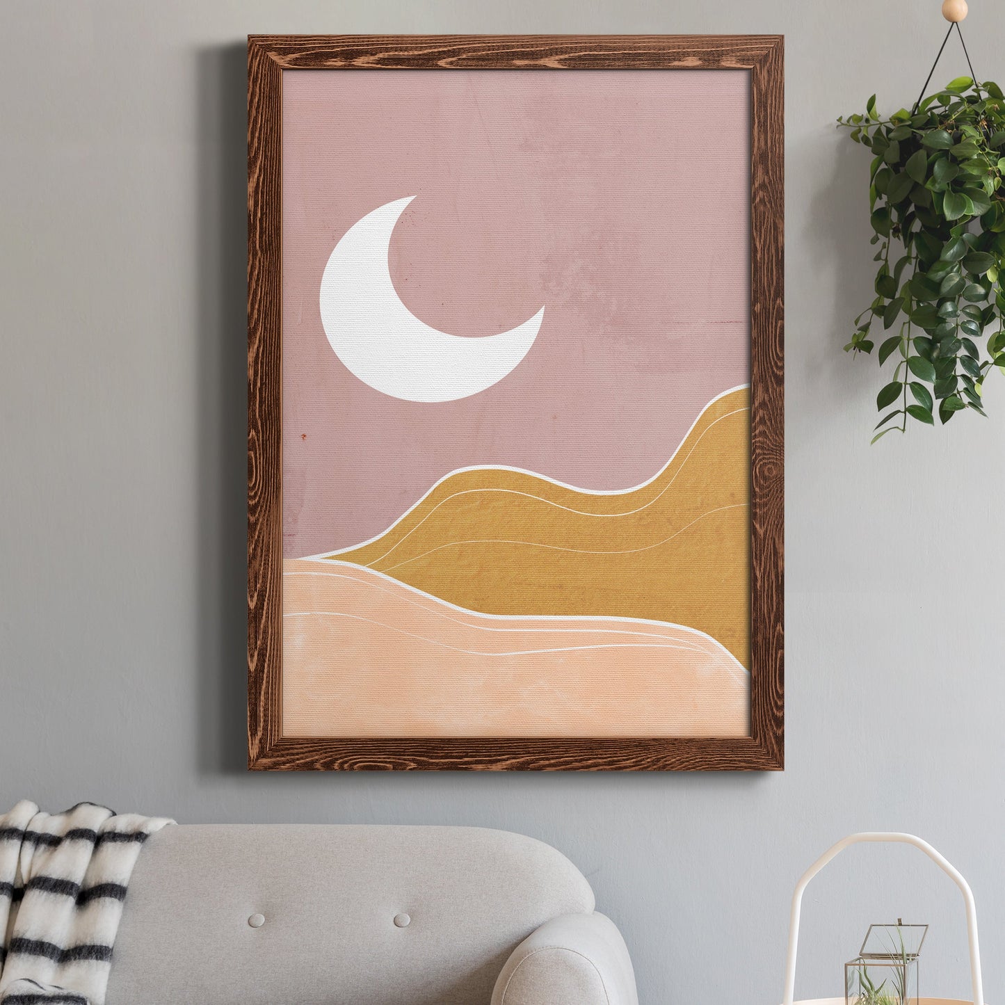 Sedona Moon - Barnwood Framed Canvas Print