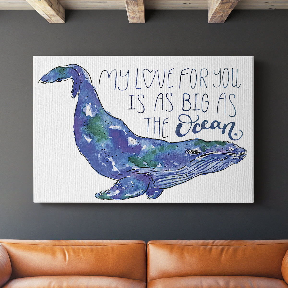 Whale Love II - Canvas Art Print