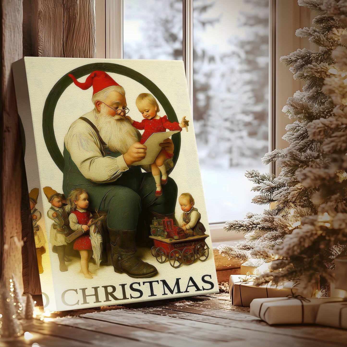 Warm Lantern Carols at Dawn - Canvas Art Print