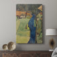 Canvas art print featuring an abstract city view with sharp lines and vibrant tones displayed in a modern interior space.