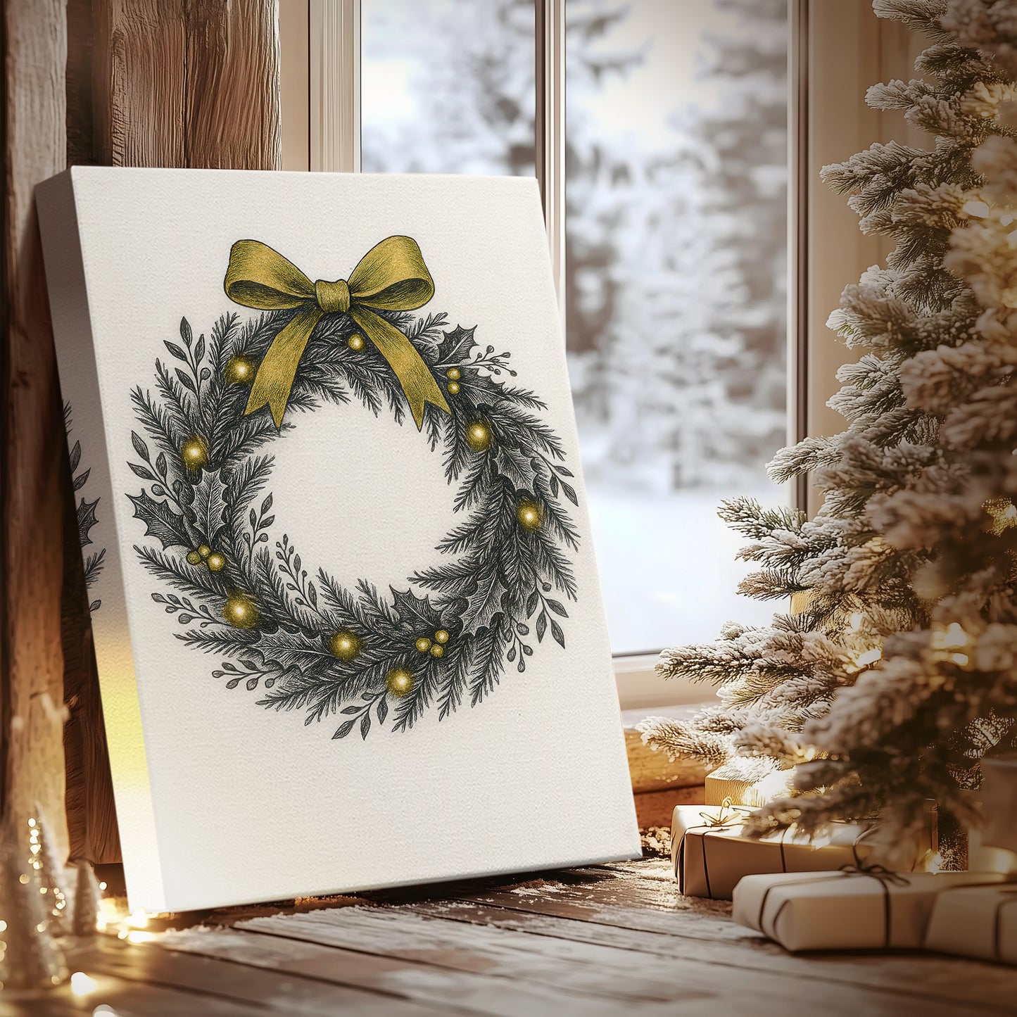 Village of Snowwhite Whisper - Canvas Art Print