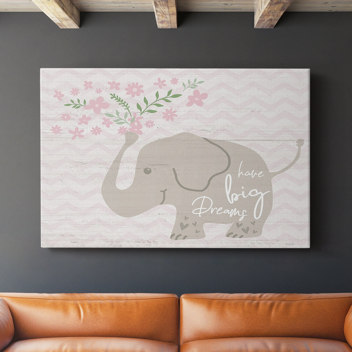 Floral Elephant - Canvas Art Print