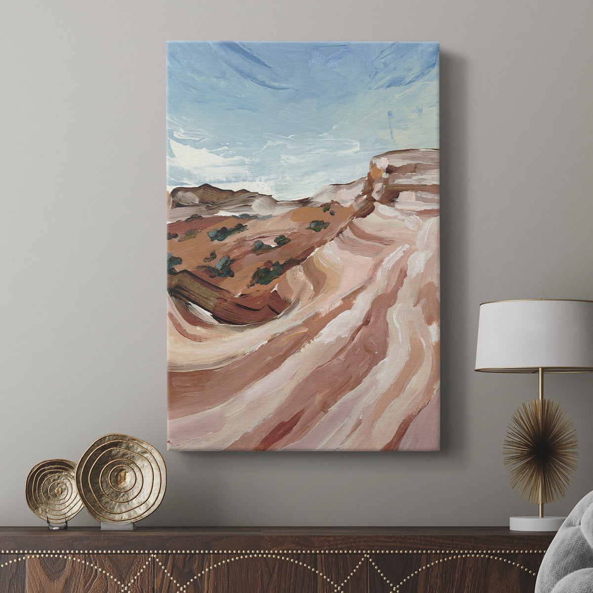 Impasto Plateau II - Canvas Art Print