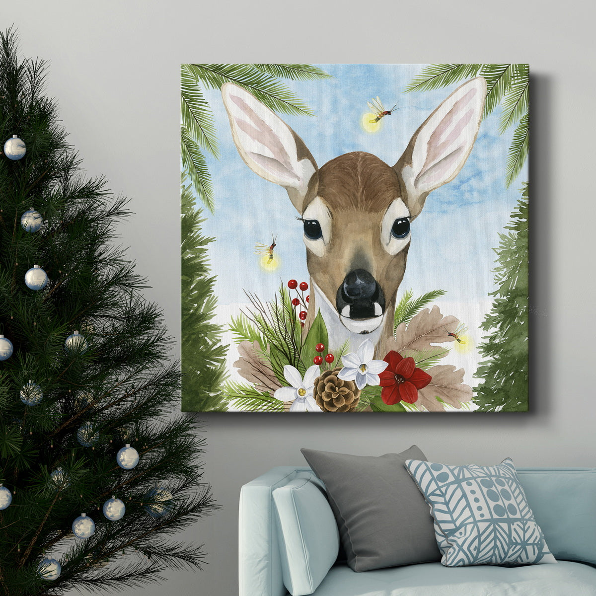 Forest Christmas I-Premium Gallery Wrapped Canvas - Ready to Hang