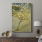 Canvas art print featuring a stylized landscape with gentle contrast and visible brushwork displayed in a modern interior space.