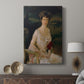 Canvas art print featuring a calm portrait with gentle light and smooth texture displayed in a modern interior space.
